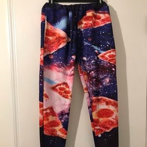Pizza galaxy joggers / sweat pants